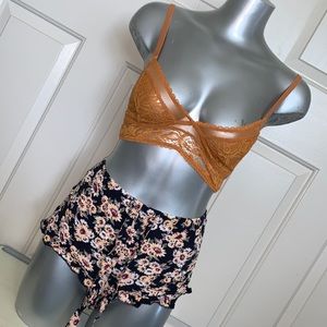 Rust lace bralette intimate lingerie